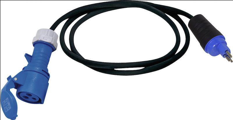 Câble d'adaptateur, connexion CH IP55, prise CEE, fiche T23, câble 1.5m H07RN-F 3G2.5