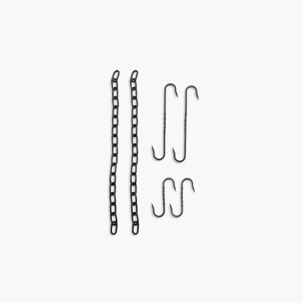 S-Haken und Kette Cowboy Grill Barebones