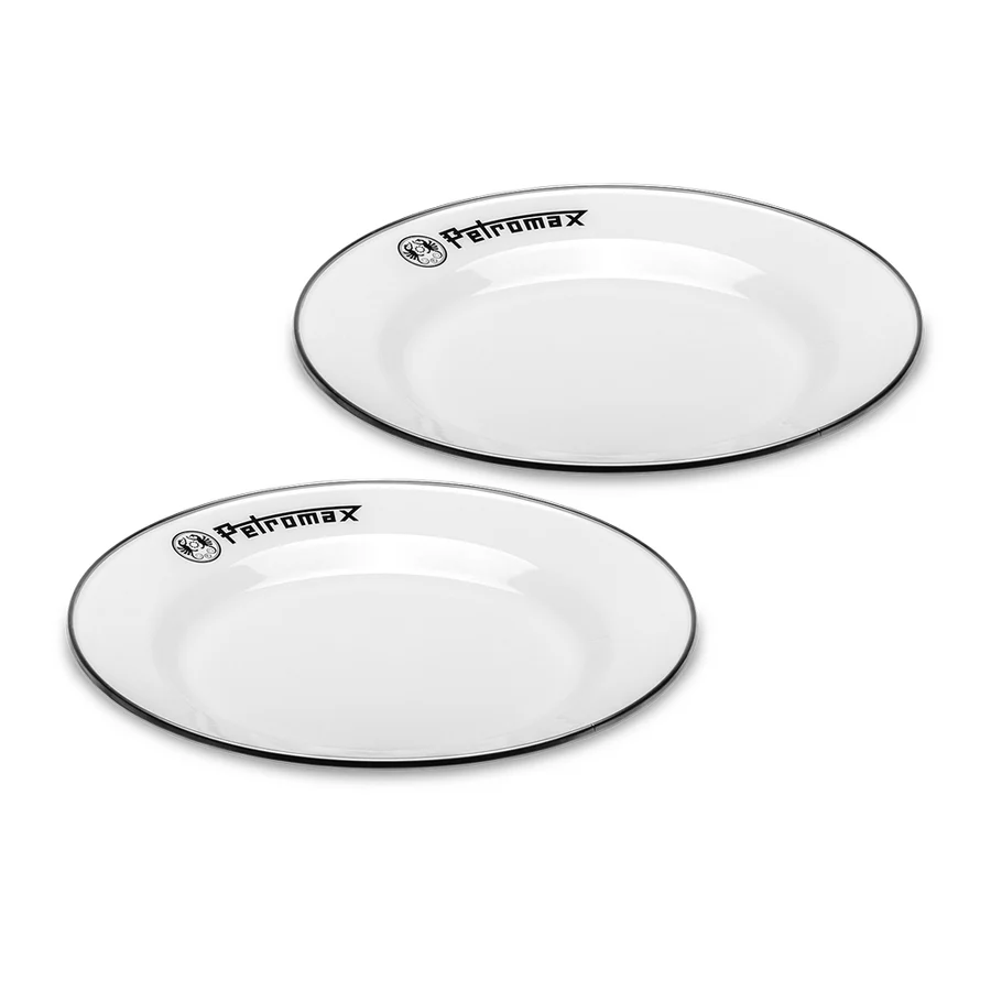 [PX-PLATE-26-W] 2er-Set Petromax-Emaille-Teller (36 cm)
